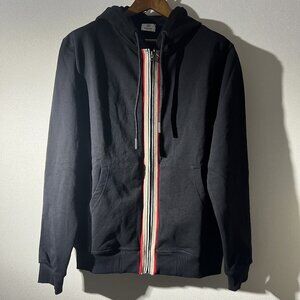 Burberry Web Stripe Hooded Zip-Up Jacket Size XS